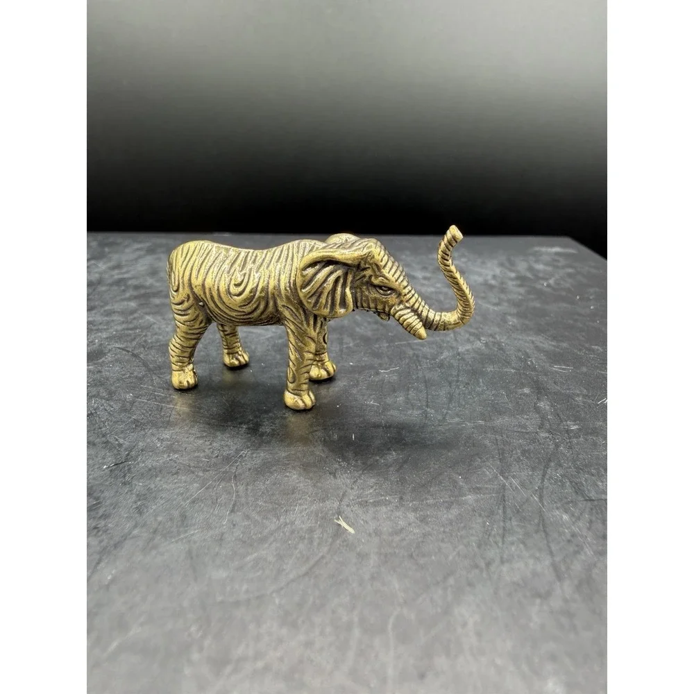 🐘✨ Brass Thai Mini Elephant Figurine ✨🐘